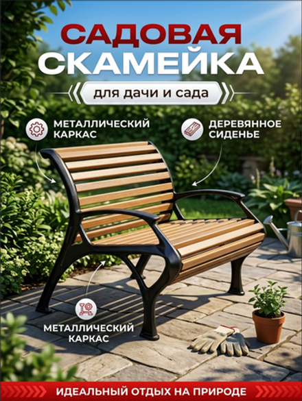 Скамейка садовая чугунная