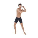 Черные удлиненные трусы-боксеры Caribbean Long Boxer (Размер: XL) (Цвет: черный)