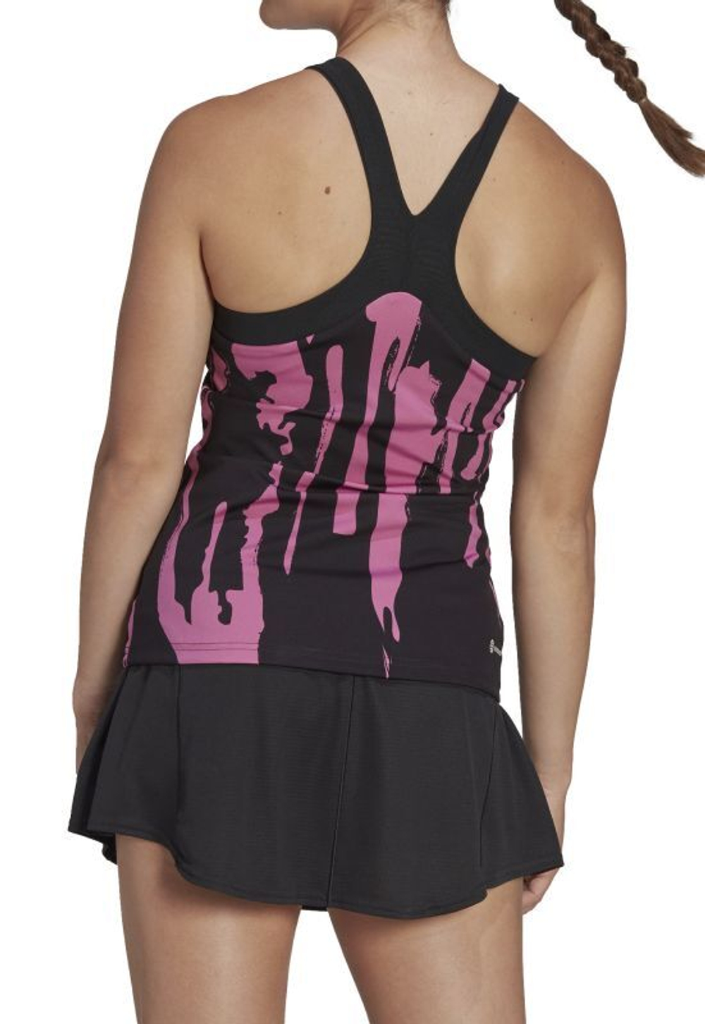 Женский топ теннисный Adidas New York Y-tank - black/semi pulse lilac