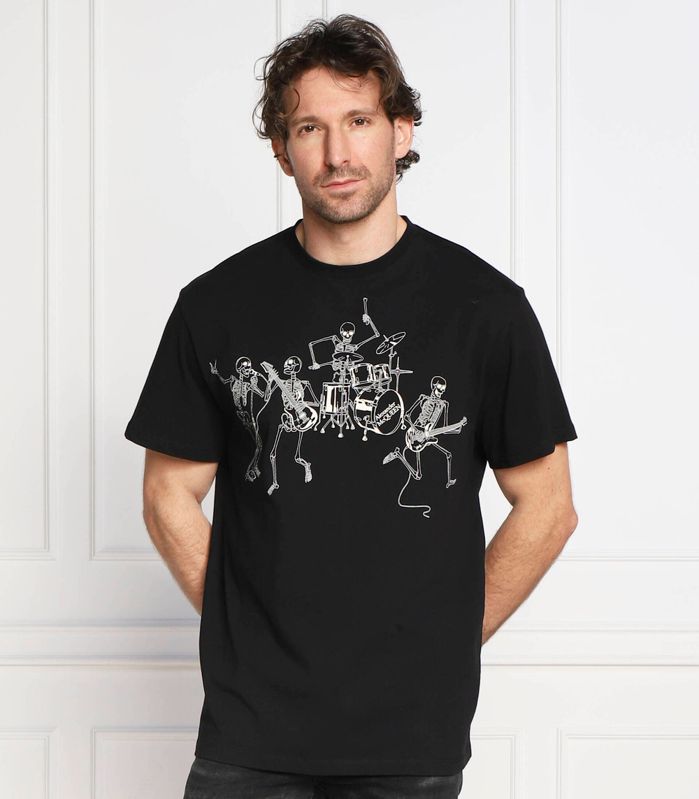 футболка skeleton band prt Alexander McQueen - черный(727309 QUZ25)