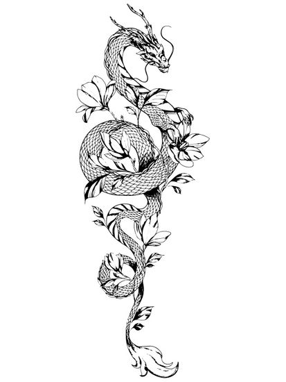 flowered dragon big