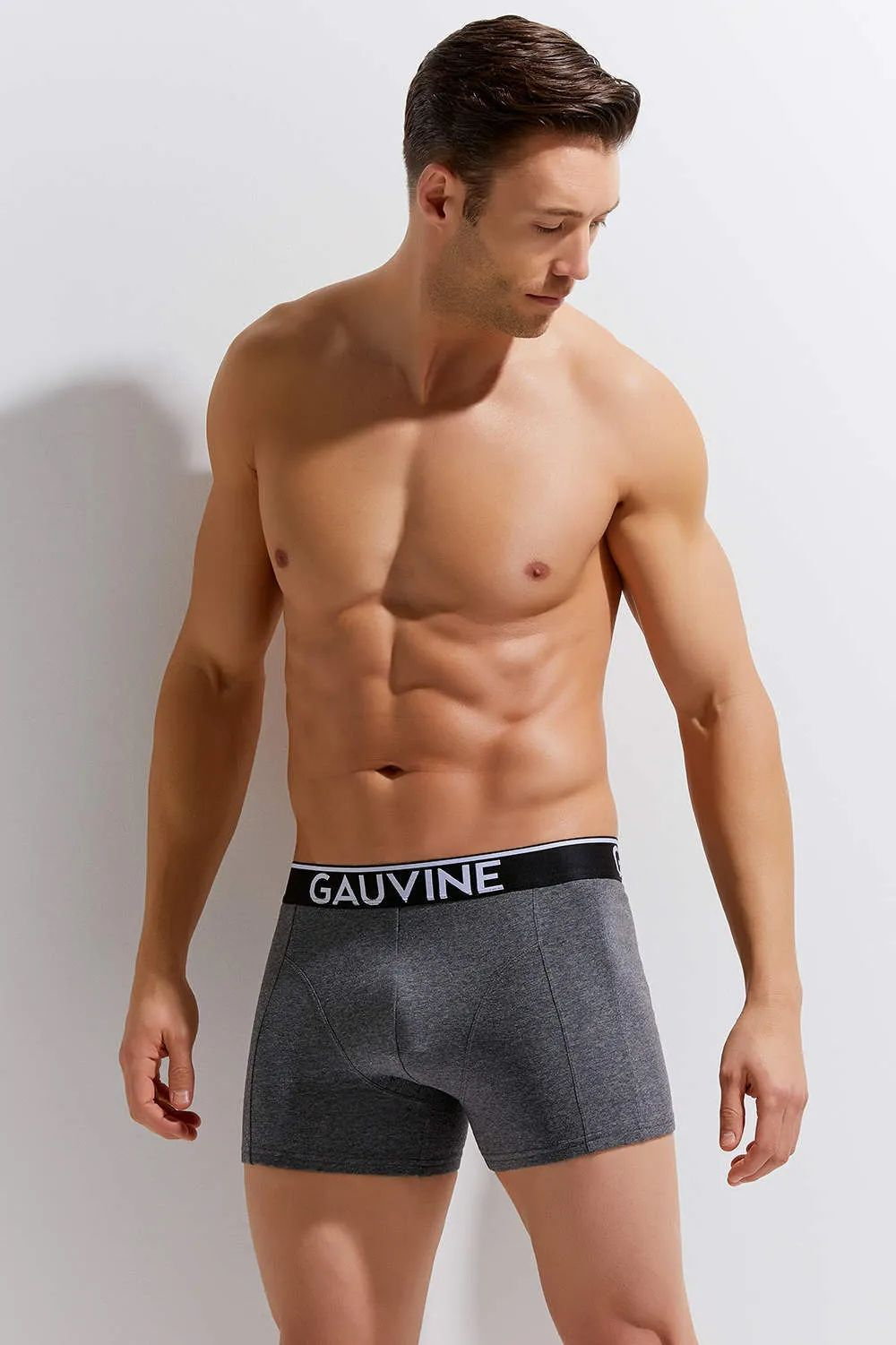 Хлопковые трусы-боксеры Cotton Essentials Trunk (Размер: L) (Цвет: темно-серый)