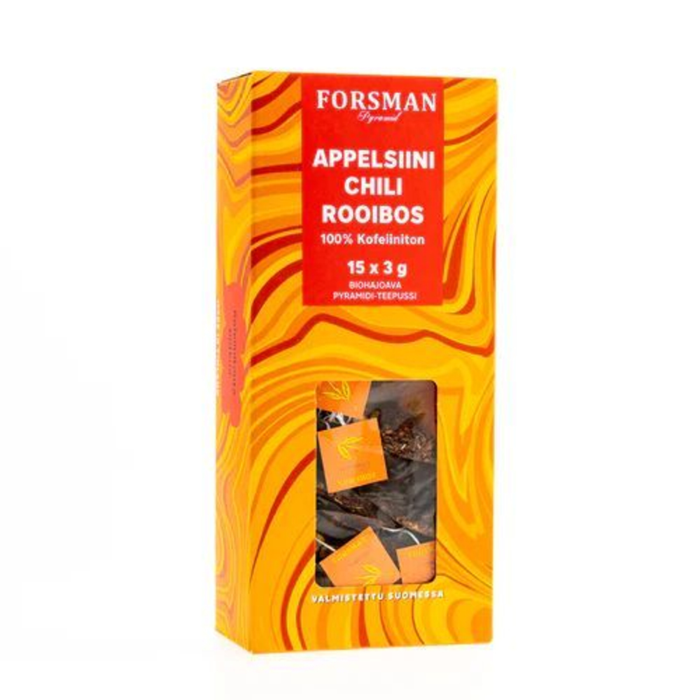 Чай ройбуш Forsman "APPELSINI CHILI ROOIBOS" в пирамидках15х3 г (из Финляндии)