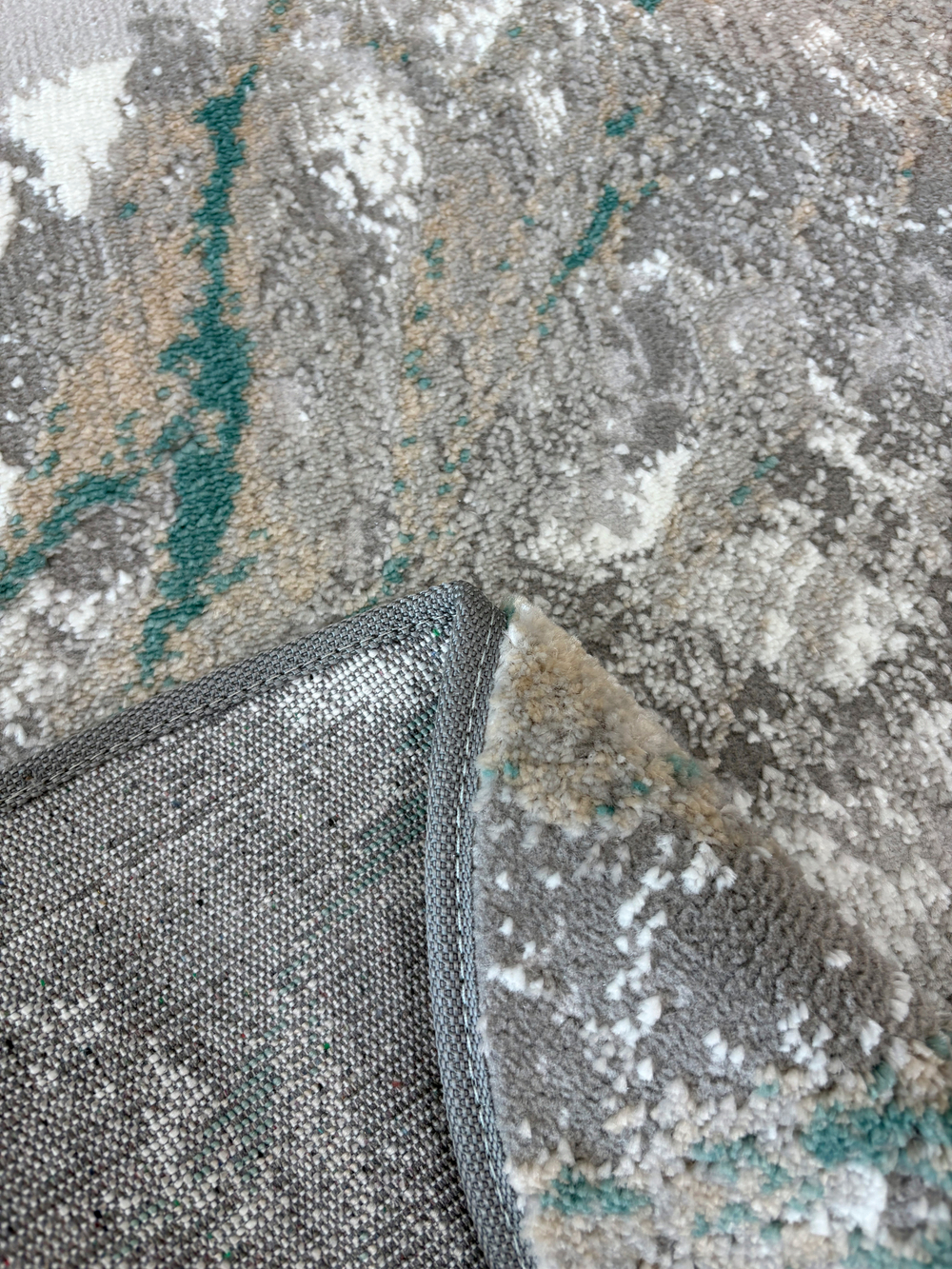 Ковер AFINA 9012A GREY / GREEN Овал