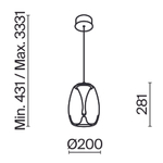 Подвесной светодиодный светильник Maytoni Splash MOD282PL-L8G3K1