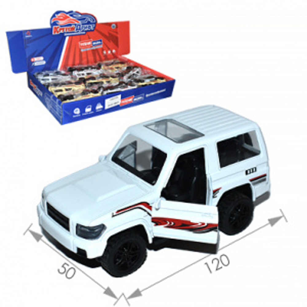 Метал. транспорт 12см LAND CRUISER 70 ВНЕДОРОЖНИК откр.двери