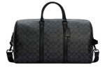 COACH Venturer Coated Canvas With Calfskin Travel Bag Unisex Black