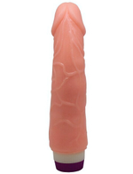 Реалистичный рельефный вибратор UltraSkin Vibro Realistic (Цвет: телесный)