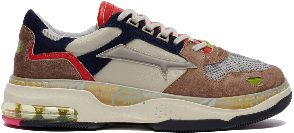 Premiata Drake 034 Коричневые с красным