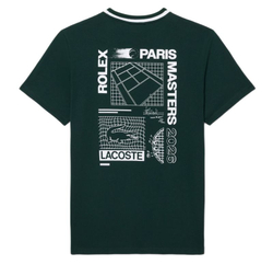 Мужская T-Shirt Lacoste Rolex Paris Masters - green