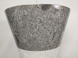 Раковина напольная из мрамора Pedestal Cream/Greey MN-390 (40*40*90 см)