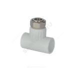 Тройник PP-R комбинированный белый Дн 20х1/2" с накидной гайкой VALFEX 10140020