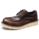 DIENGRLEY Top Grain Cow Leather Work Boots Men"s Brown