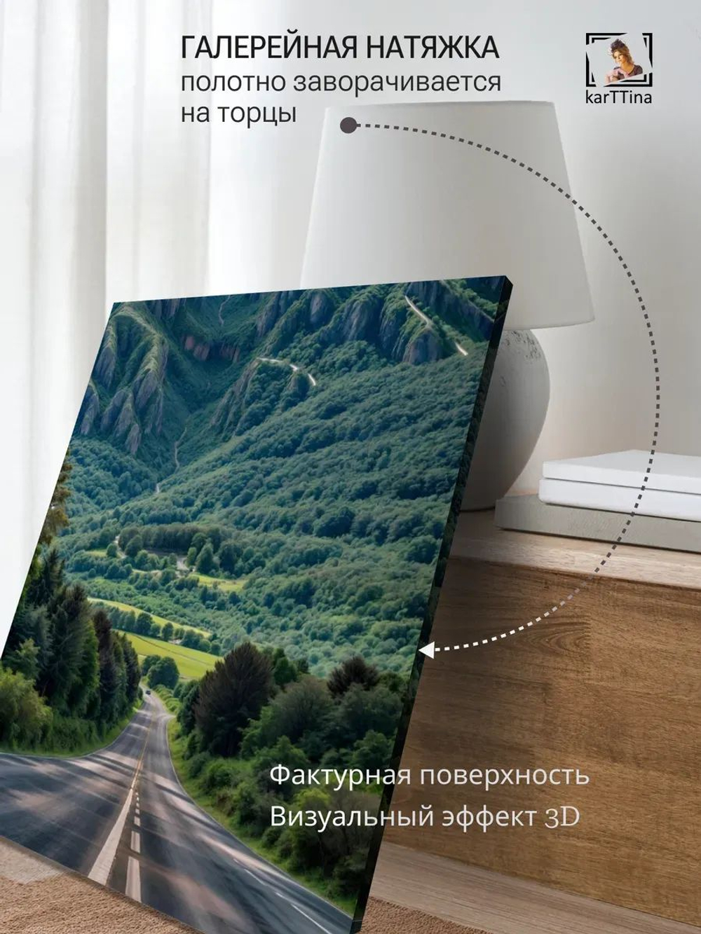 Картина Дорога в бесконечность 30х40см модульная 1шт., на деревянном подрамнике