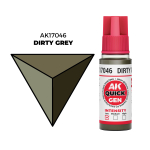 AK Interactive Dirty Grey Quick Gen - контрастная акриловая краска, 18 мл