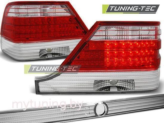 Задние фонари red white led для Mercedes S W140