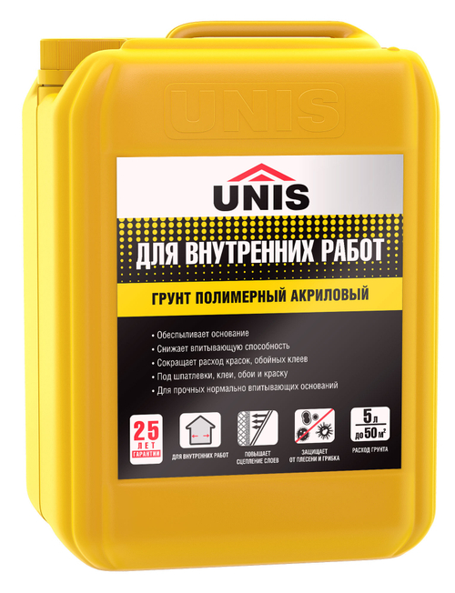 Грунт UNIS UP-11 акриловый для внутренних работ  5 л