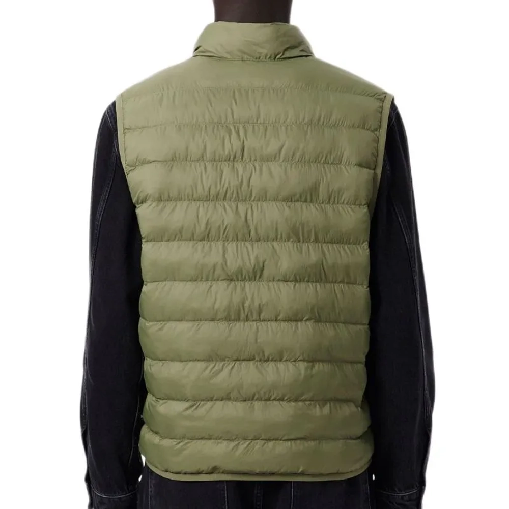 Мужская теннисная жилетка Lacoste Water-Repellent Puffed Windbreaker - khaki green