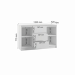 Тумба комод Мадера 120х77,5х42 см стильная вместительная Альбина