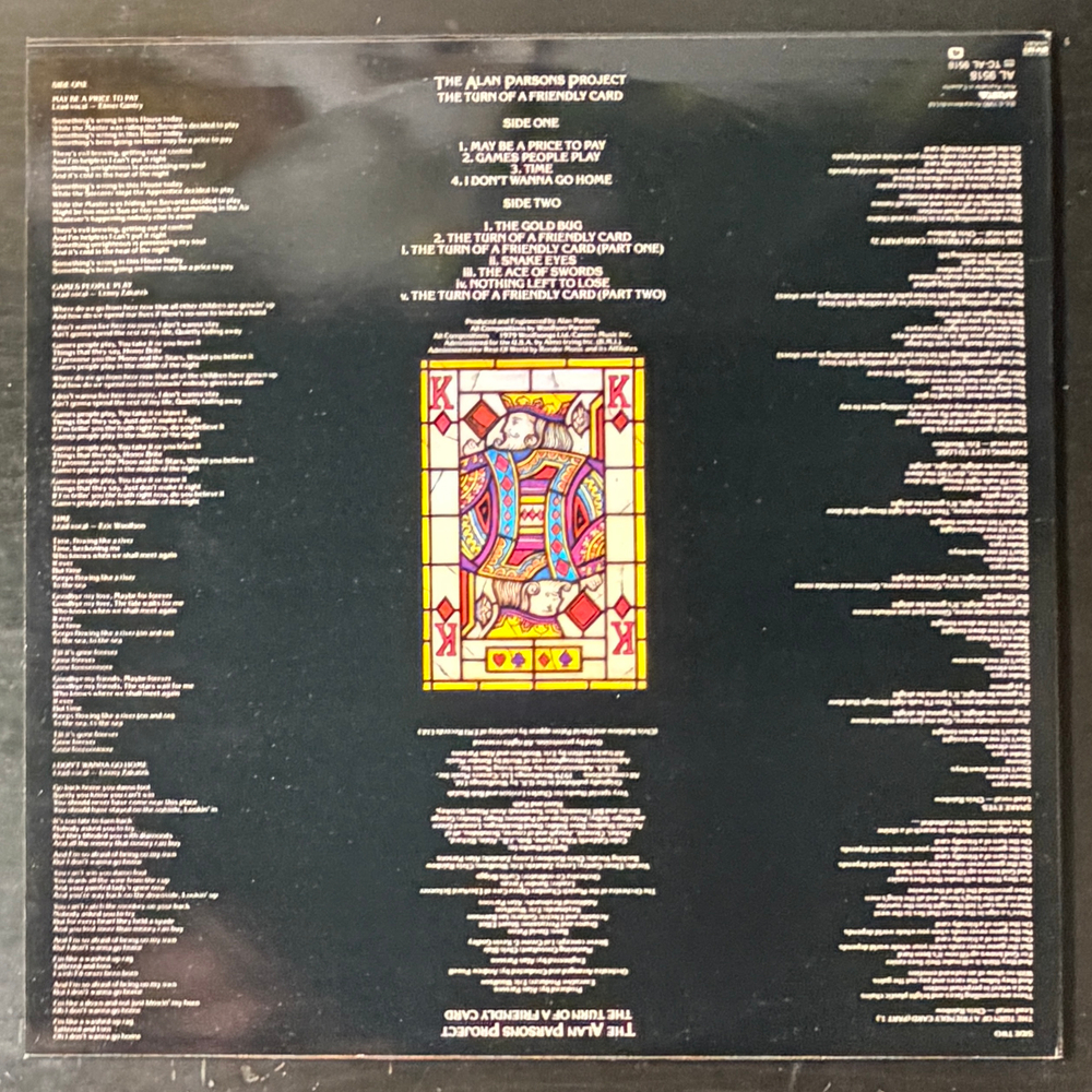 The Alan Parsons Project ‎– The Turn Of A Friendly Card (Швеция 1980г.)