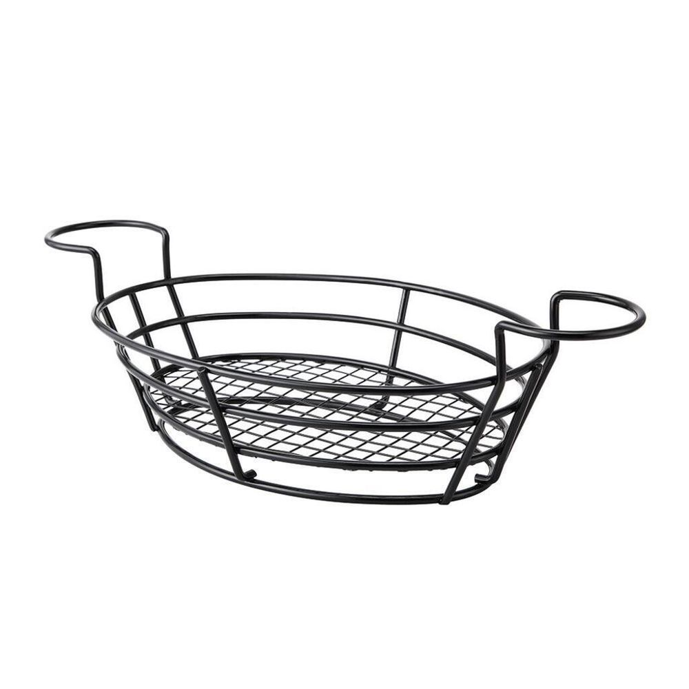 Корзинка для подачи 28*20 см h9,5 см черная овальная металл. SUNNEX