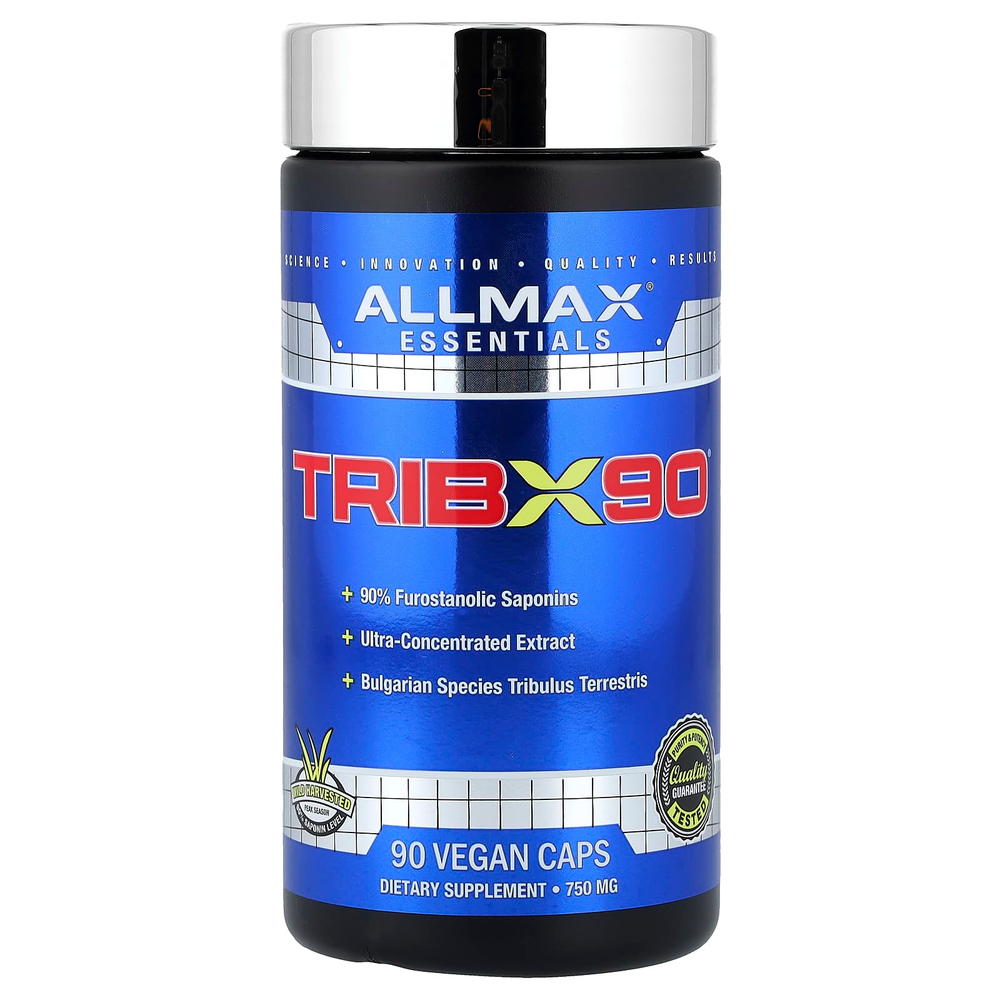 ALLMAX, TribX90®, пищевая добавка, 750 мг, 90 капсул