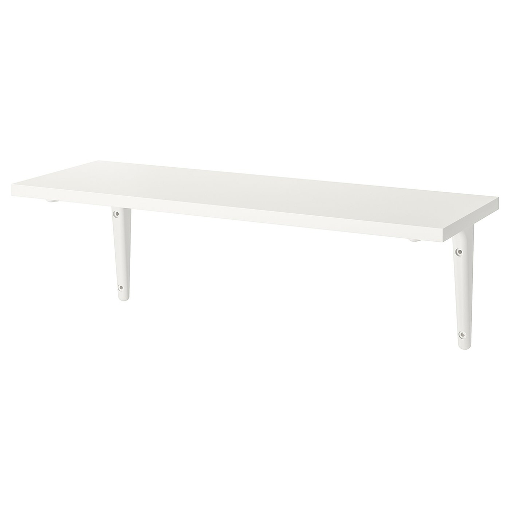 IKEA BURHULT  (ИКЕА БУРХУЛТ)  -  / SIBBHULT Полка настенная - белый/белый 59x20 см