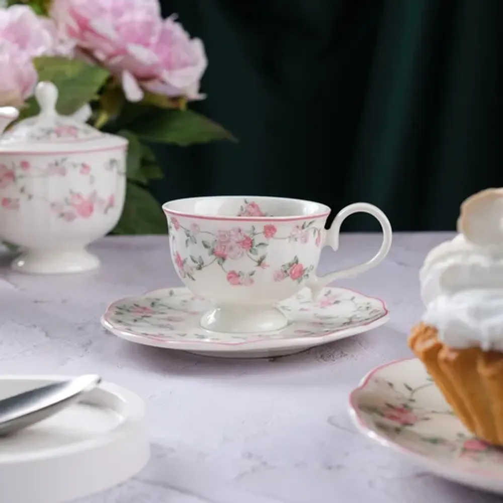 Кофейная пара 100 мл d 7,4 см h5,4 см Vie En Rose Noble [6]