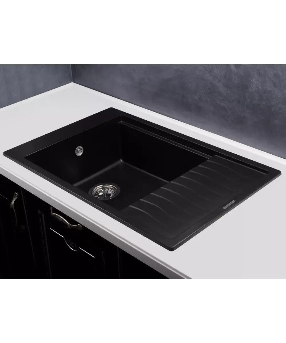 Кухонная мойка Kuppersberg MILA 1B1D BLACK METALLIC фото 2