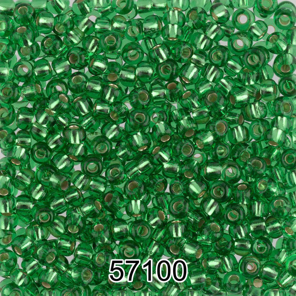 Бисер Preciosa 10/0 (2.3 мм), 500 г, 57100 (Ф271) св. зеленый