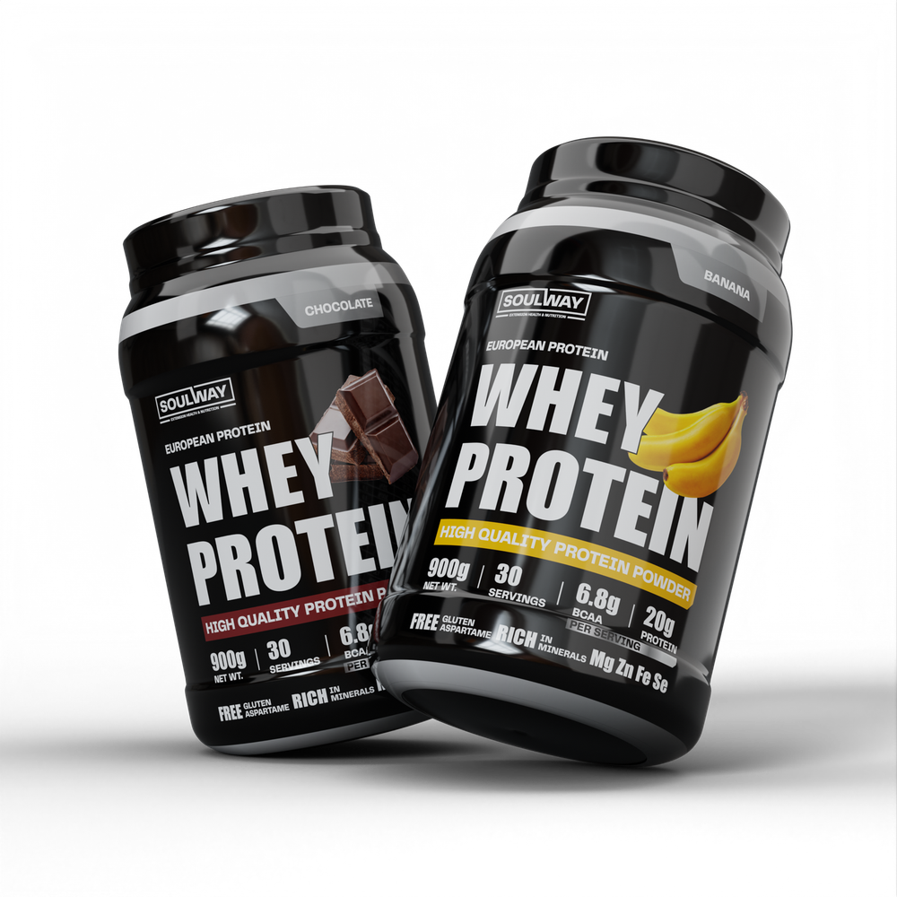 Протеин сывороточный Whey Protein комплект 2 шт. со вкусом банана, шоколада 60 порций 1800 г.