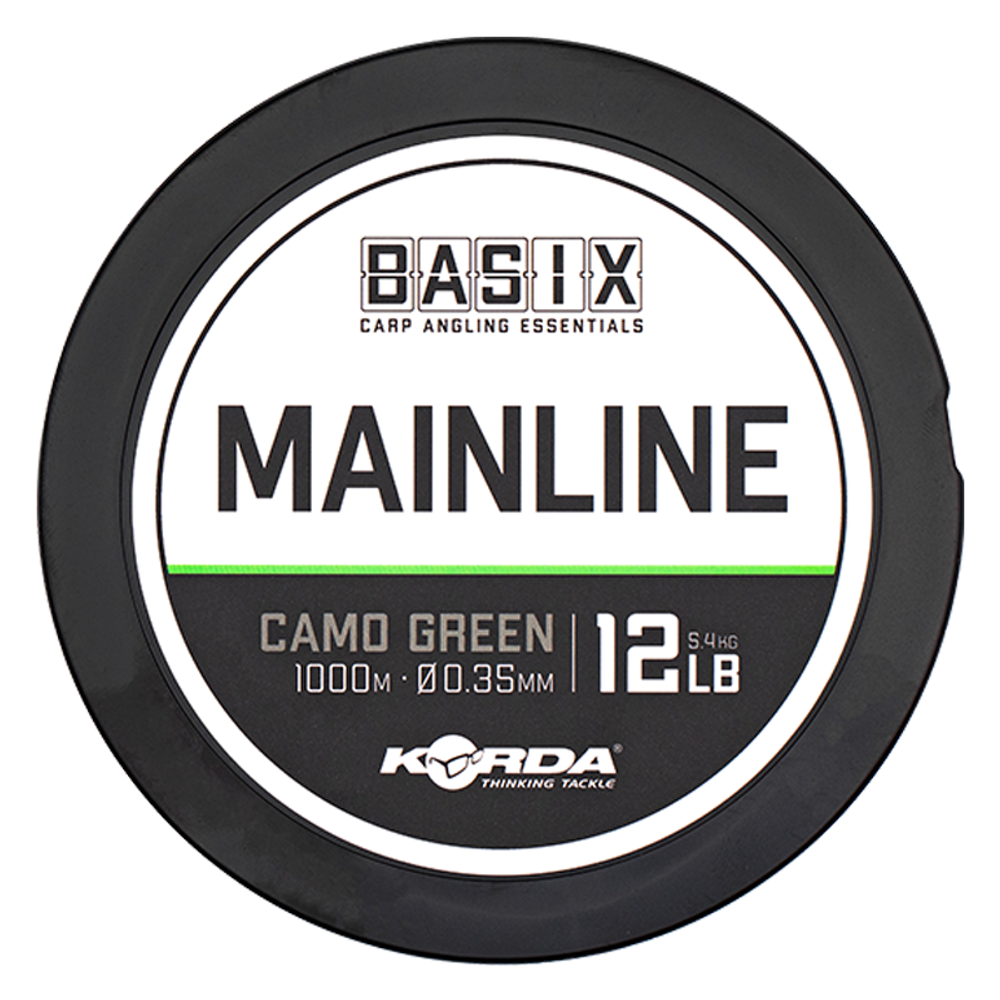 KORDA Леска Basix Main Line 0.35мм 1000м 12lb Camo green
