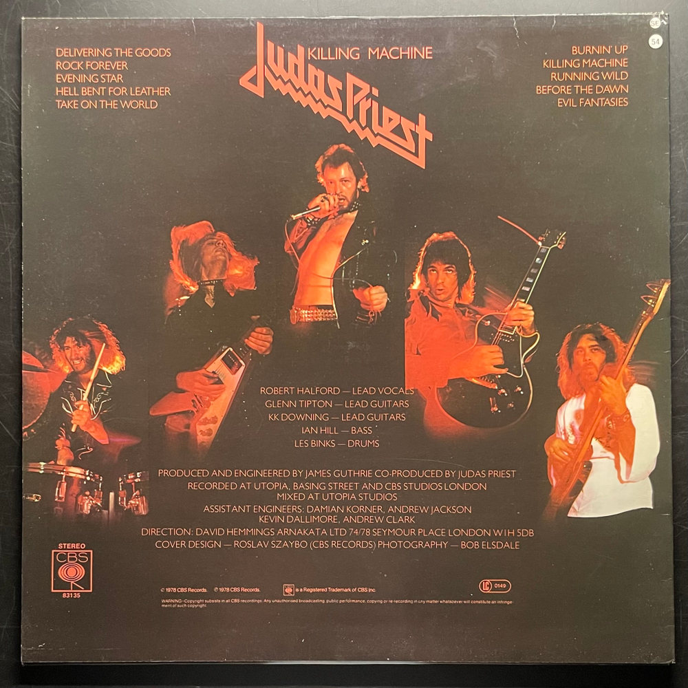 Judas Priest ‎– Killing Machine (Голландия 1978г.)