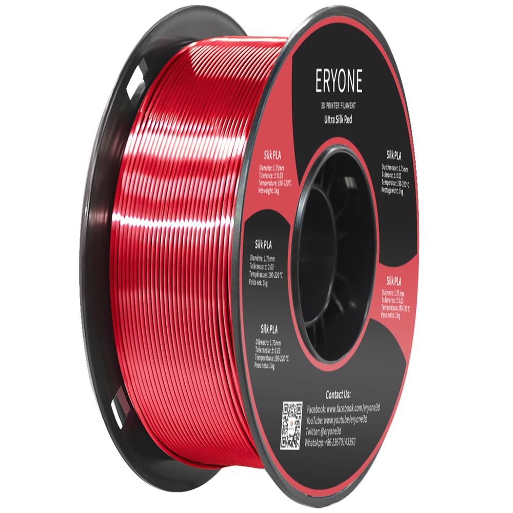PLA пластик ERYONE 1.75 Шелк Красный