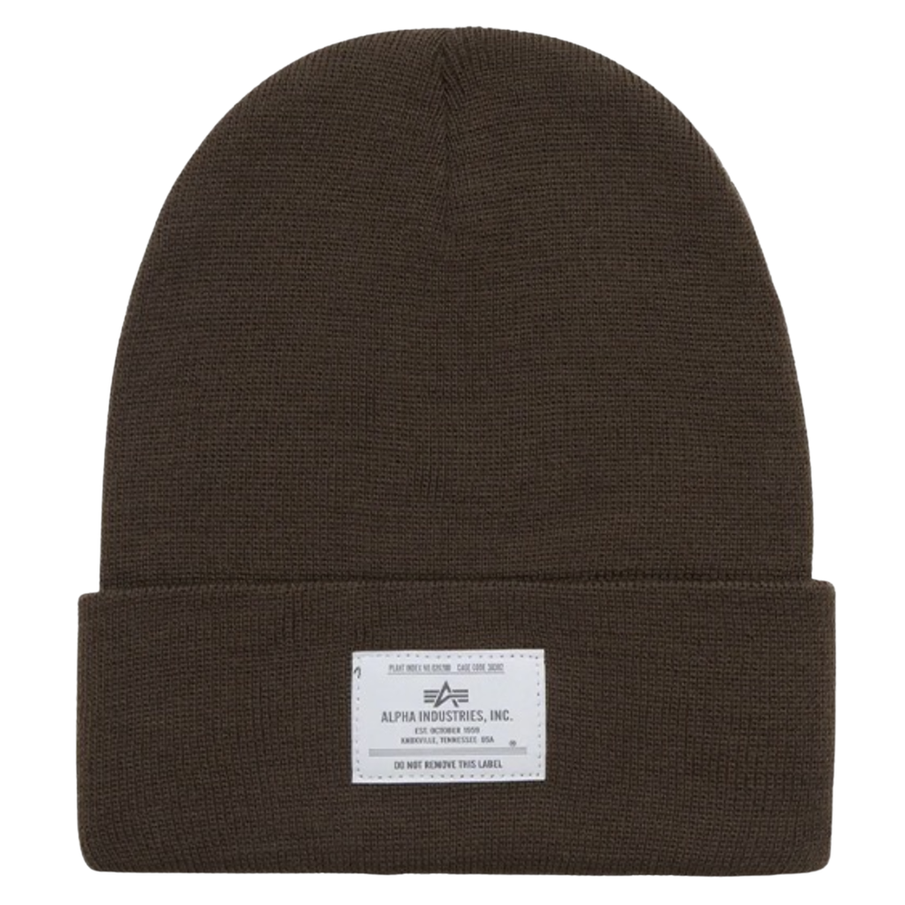 Шапка Alpha Industries Essential Beanie Espresso (Темно-коричневый)
