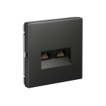 ARTGALLERY РОЗЕТКА двойная компьютерная RJ45+RJ45, кат. 5е, механизм, БАЗАЛЬТ