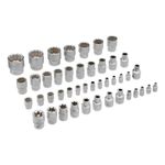 Набор инструментов 1/2", 1/4", CrV, 12 гранные головки, пластиковый кейс, 109 предмета Stels