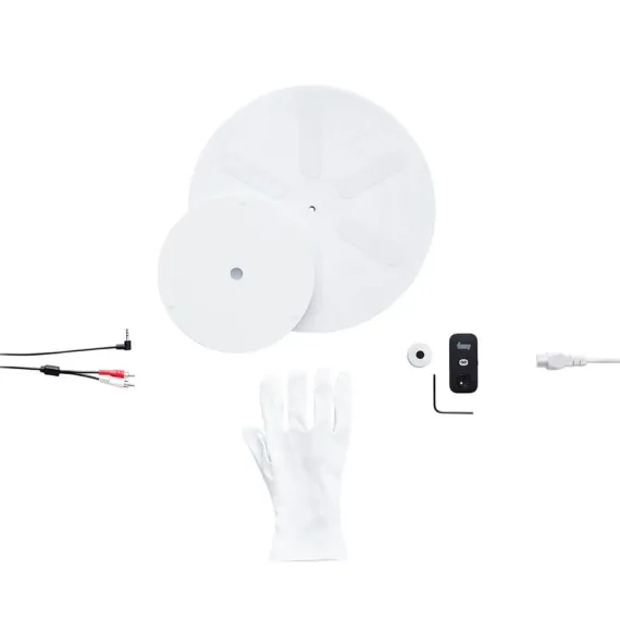 Transparent Transparent Turntable White