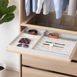 Полка выдвижная IKEA KOMPLEMENT (КОМПЛЕМЕНТ), Белый морёный дуб, 75x58 см