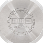 Кастрюля нерж, 16 л, с крыш, Daniks, ОБТ, SD-6HP-16, индукц