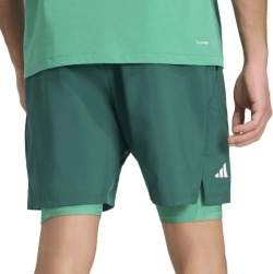Теннисные шорты Adidas Club 2in1 - collegiate green/semi court green