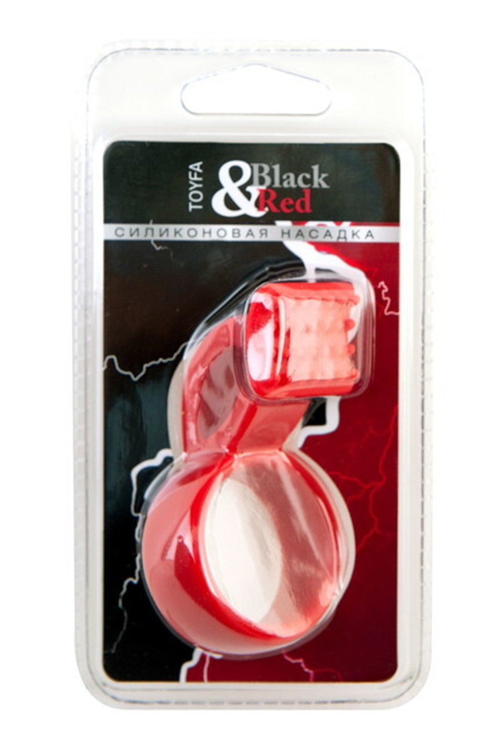 Насадка силиконовая на член из коллекции "Black & Red" (красный) (Цвет: красный)