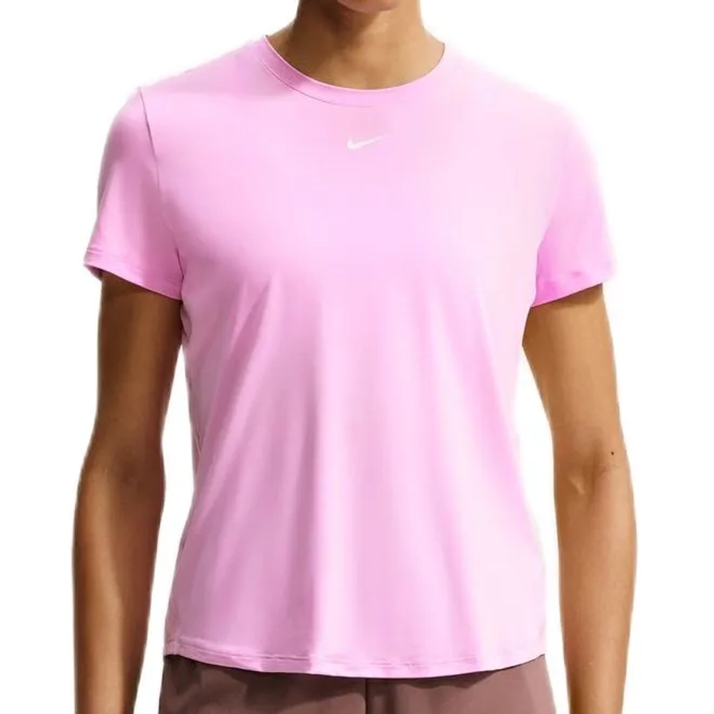 Женская теннисная футболка Nike Dri-Fit One Classic - pink rise/white