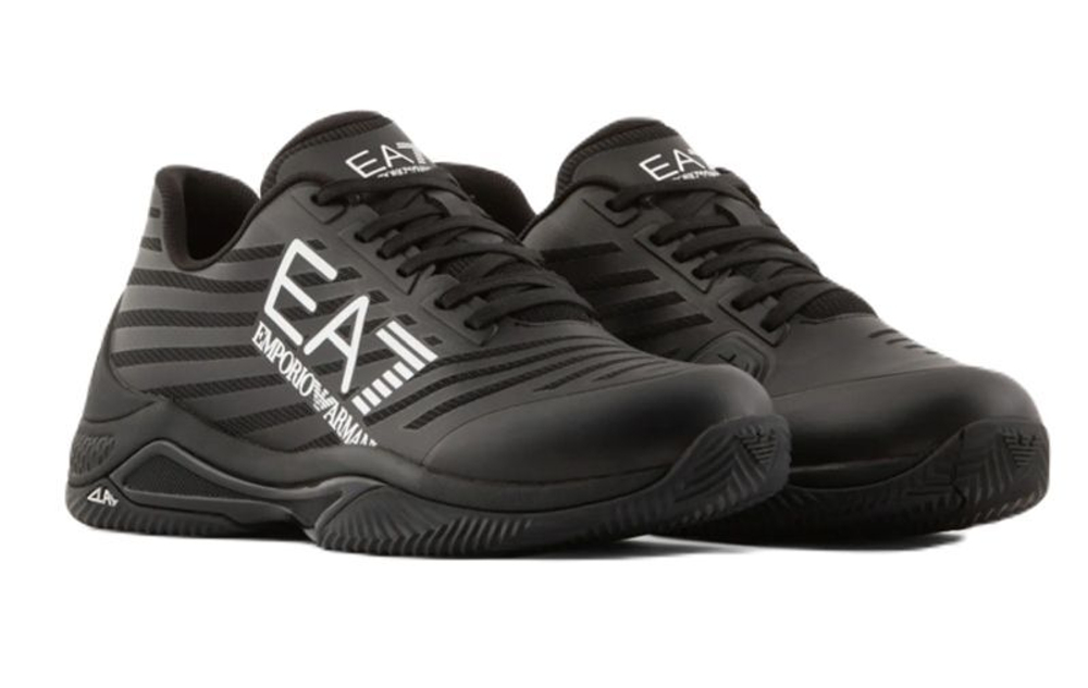 Мужские кроссовки теннисные EA7 Unisex Woven Sneaker Clay - черный