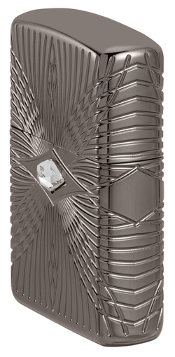 Зажигалка Zippo Armor® с покрытием Black Ice®, латунь/сталь, чёрная, 38x13x57 мм