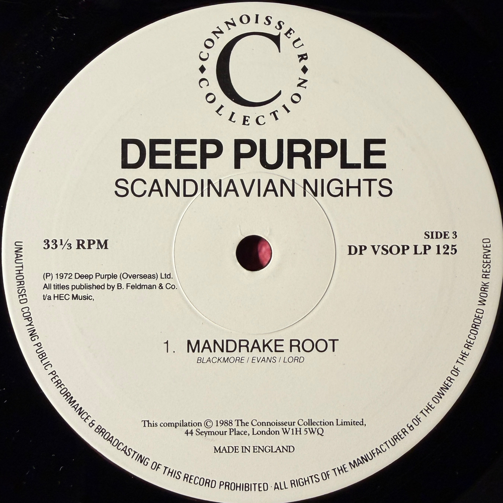 Deep Purple ‎– Scandinavian Nights - Live In Stockholm 1970 2LP (Англия 1988г.)