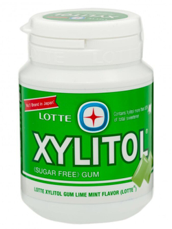 Жевательная резинка Xylitol Lime Mint "Лайм и мята", Lotte, 58г