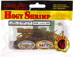 Виброхвосты съедобные LJ Pro Series HOGY SHRIMP 3.5in (8,9 см), цв. SB05, 5 шт.