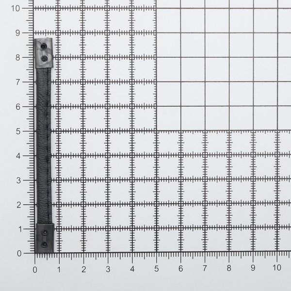 Вешалка для одежды 90х6 мм, из искусственной кожи, черный, 20 шт