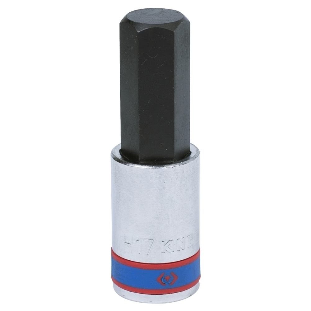 KING TONY (403517) Насадка (бита) торцевая 1/2", L = 80 мм, HEX, 17 мм